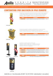 CONTENITORI PER RACCOLTA DI PILE ESAUSTE